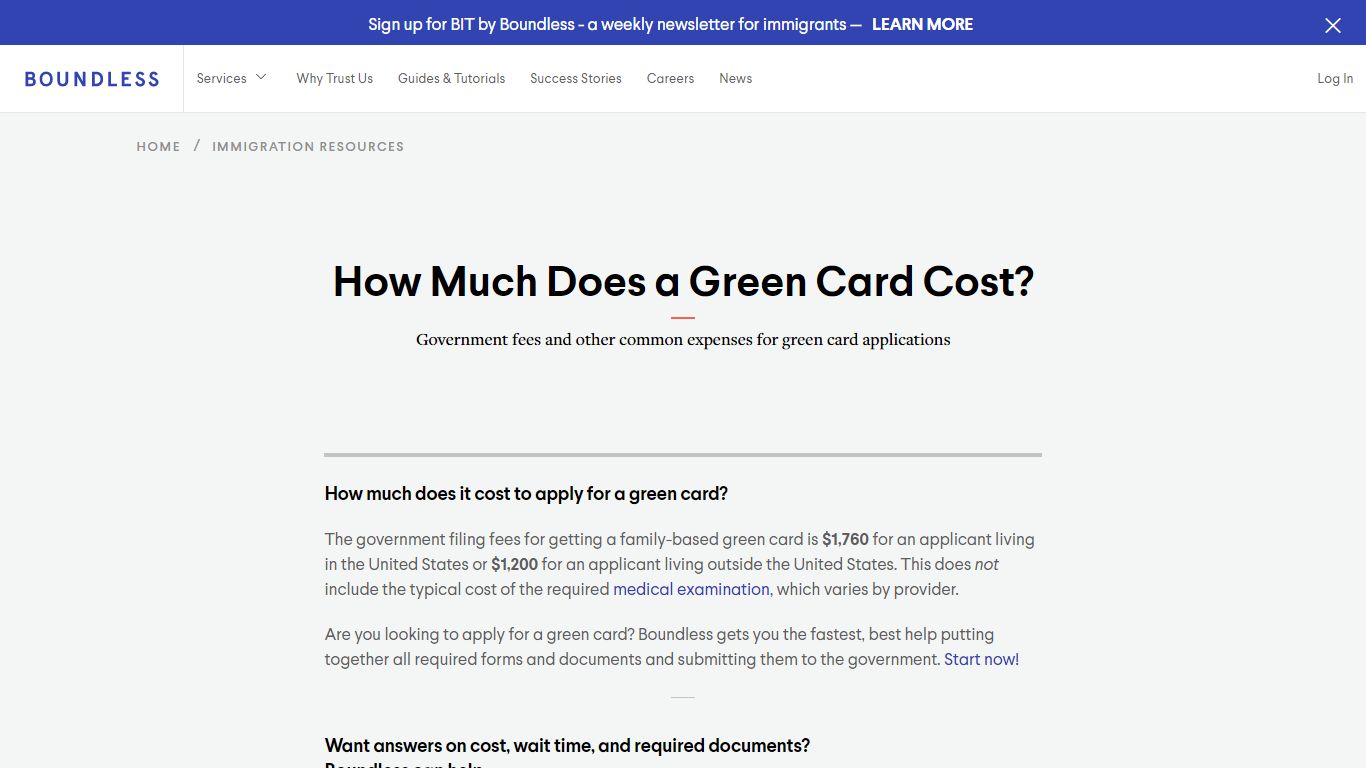 How Much Does it Cost to Get a Green Card? - Boundless