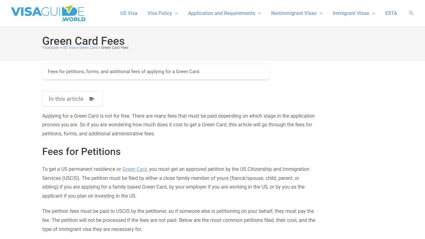 How Much Does a Green Card Cost? - Green Card Fees - Donuts